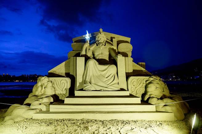 2023年10月5日新北市／2023八里城市沙雕展至今已累计超过10万人次游览，活动将于10月17日结束。（新北市高滩处提供／吕健豪新北传真）