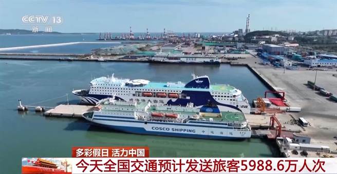 大陆交通运输部预计黄金周假期8天跨域流动逾21亿人次。（翻摄自大陆央视）