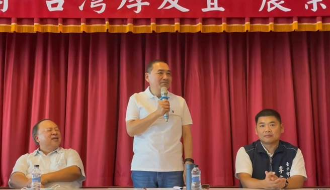 国民党总统参选人侯友宜指出，当总统是要责任、要让人民过好日，不要战争，一定要保有国防实力。（读者提供／张妍溱台中传真）