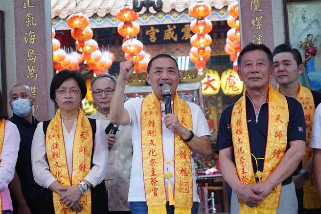 侯友宜表示，执政党弊案连连，未来他当总统要借锺馗力量斩妖除魔，恢復特侦组1件1件查清楚。（吴建辉摄）