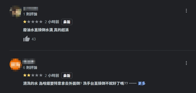 網友看完Toyz影片後，到店家Google評價刷一星。(圖／Google Map)