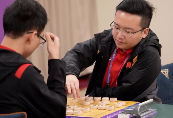 男子象棋比赛成为本届大陆第200金。（新华社）