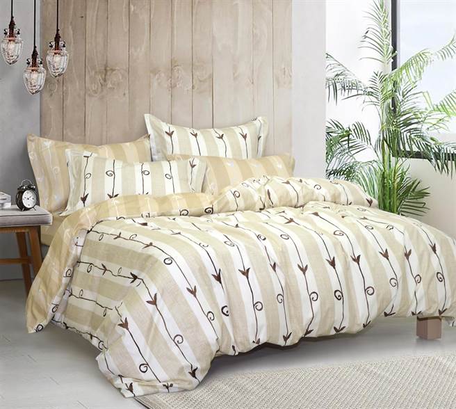 美丽华的PICO 纯美国棉双人两用被＋床包床组，原价2万800元，周年庆特价8800元。（美丽华提供／朱世凯台北传真）