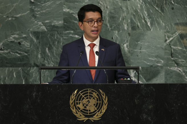 马达加斯加总统拉乔利纳（Andry Rajoelina）。(图/ 路透社)