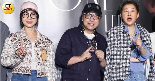 相较于欣赏画展的优雅，9月10日蔡康永（中）在小巨蛋却因身旁蓝心湄的连珠炮，贡献出不少表情包。（图／本刊摄影组）