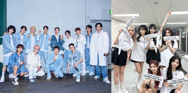 疫情过后韩团开始在全球各地巡演，收入也因此增加。（图／翻摄自SEVENTEEN、IVE推特）