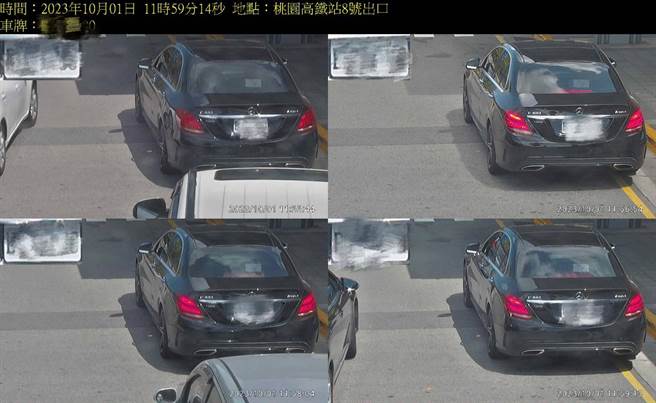 桃園市警局交通警察大隊在高鐵桃園站站1號門、8號門臨時接送區建置「違規停車偵測科技執法設備」。6月15日啟用以來至10月，違停下降幅度達86.2％。（警方提供）