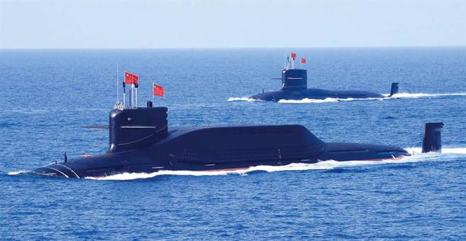 中方海軍戰略核潛艇的資料照。（中新社）
