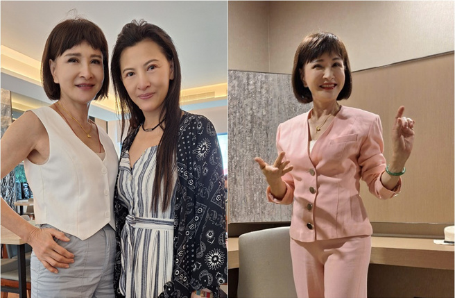 廖麗君（左圖右）和黃香蓮好交情不言而喻。（圖／黃香蓮歌仔戲團臉書）