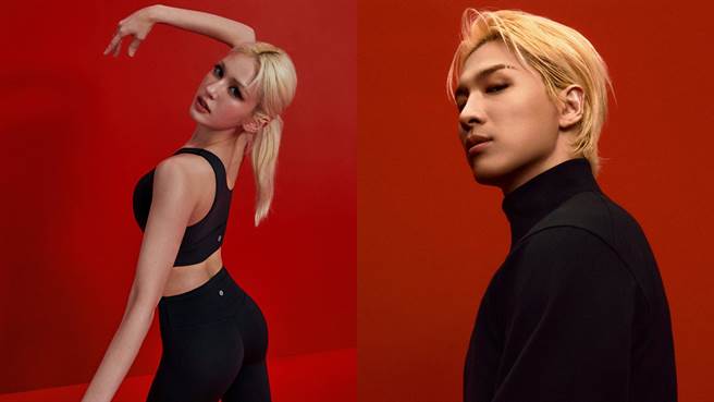 lululemon邀请韩国人气偶像SOMI（左）及人气歌手TaeYang（右）担任「Find Your Wellbeing找寻身心幸福之旅」活动大使，分享个人故事及如何克服挑战。（lululemon提供／朱世凯台北传真）