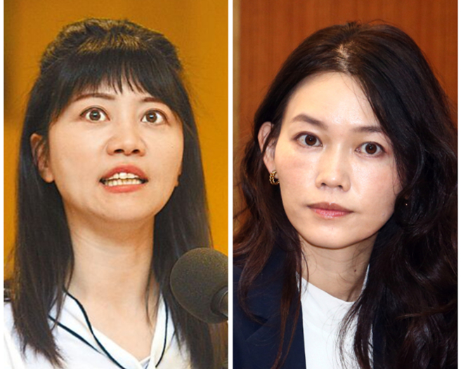 吴欣岱(右)批高嘉瑜(左)「选择民意而非党意」，引发热议。（示意图／合成图／中时资料照）