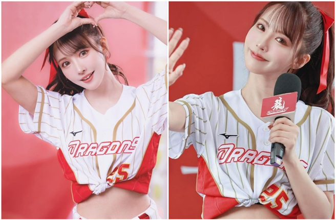 三上悠亚担任味全龙主题日开球嘉宾以及一日小龙女 。（图／yua_mikami IG）