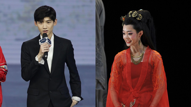 白敬亭与宋轶在古装剧《长风渡》中分别饰演男女主。(图／中新社、新华社)