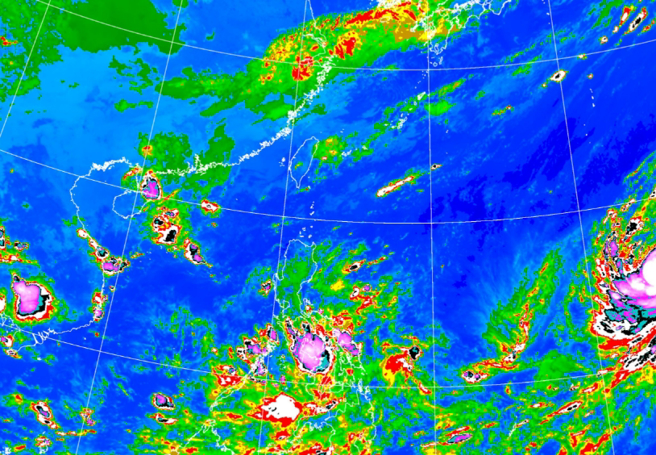 中颱布拉万预估将朝日本东南方海面移动，对台湾天气没有影响。（气象署）