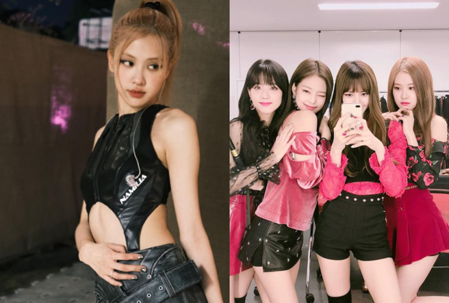 ROSÉ遭传要录《浪姐5》。（图／ROSÉ、Lisa IG）