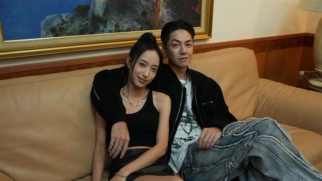 「黑曜精灵」名慧（左）与陈信维首度合作演出MV。（星光瑞瑞提供）