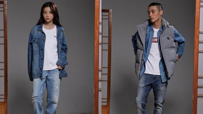 EDWIN 23AW RED LABEL 365溫控丹寧褲標榜冬暖夏涼。（EDWIN提供／朱世凱台北傳真）