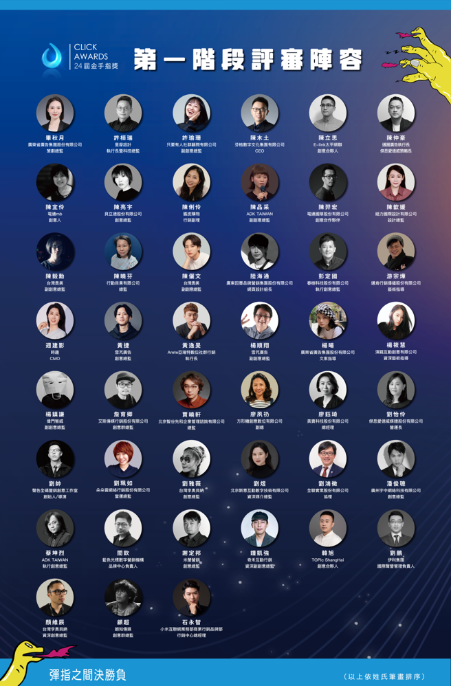 第24屆金手指奬評審委員。（圖／主辦單位提供）