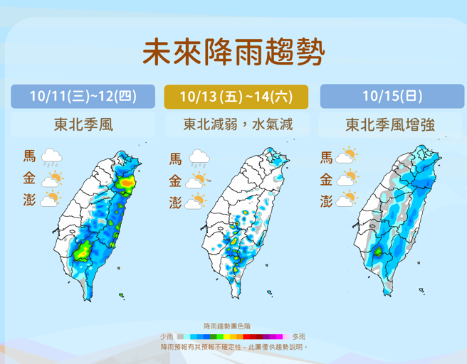 氣象署分析未來降雨趨勢。（氣象署提供）