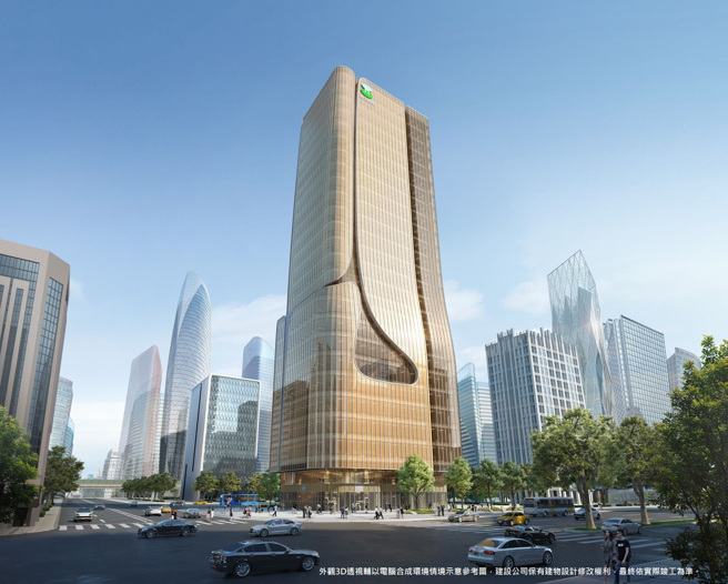 兴富发建设选在商办交易最火热的台北市中山区推出由国际团队Aedas凯达环球-建筑事务所打造的科技商办地标「国家企业广场」。（甲山林集团提供）