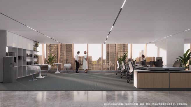 「国家企业广场」坪数规划100~1000坪，无论是自用、投资、置产、分割为微型商办，从小坪数置产至大坪数企业总部规划皆适宜。（甲山林集团提供）