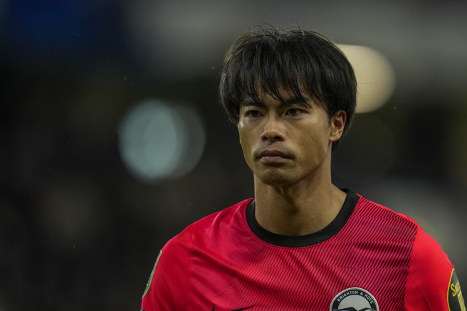 三笘薰效力英超布莱顿。（美联社资料照）