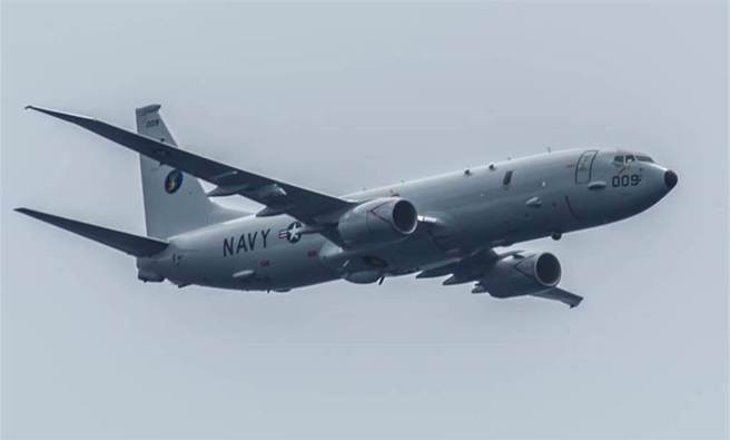 美国海军P-8A「海神」反潜巡逻机。（资料照／美国海军）
