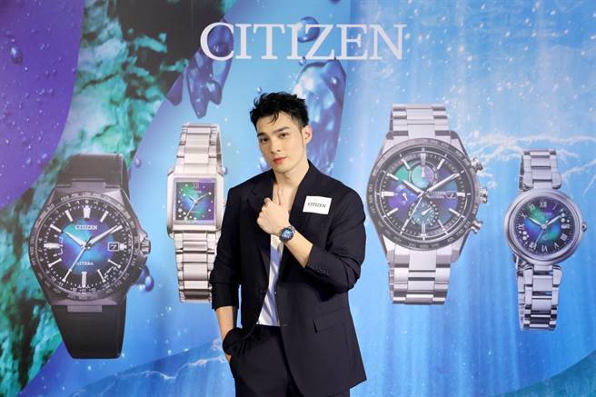 新生代全能偶像黄伟晋演绎CITIZEN千彩之海限定款腕表。（ CITIZEN提供）