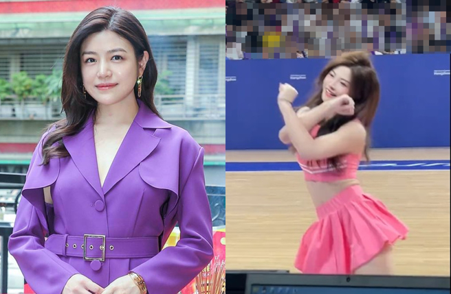 大陆一名啦啦队女神神似陈妍希。（图／中时资料照、抖音截图）