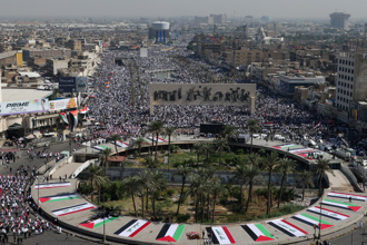 「打倒以色列」伊拉克及伊朗民眾上街挺巴勒斯坦