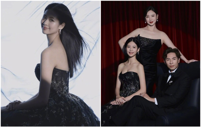 翁虹和女儿小水晶都是美女。（图／微博@翁虹）