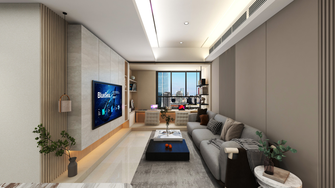 「亚昕森中央」可以满足客变的高度需求，打造成3+1房的弹性空间，1种住宅有2处可以机能改造，为屋主量身打造居住空间。图片为室内格局图3房。(图:亚昕提供)