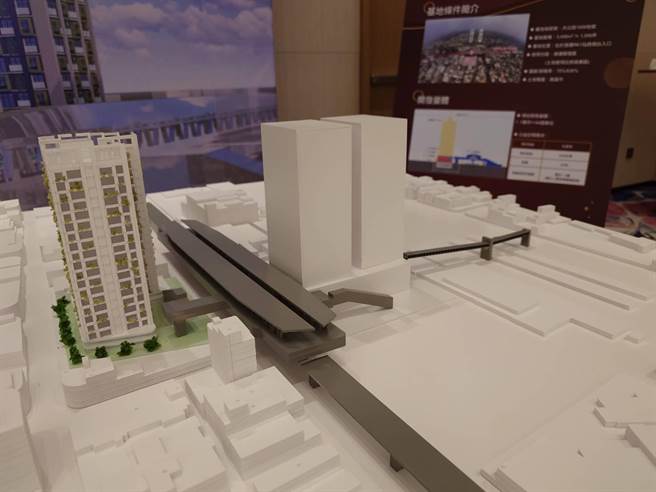 捷運RK1站開發案，將透過天橋串聯捷運站、台鐵岡山車站「下樓就能搭車」。（任義宇攝）