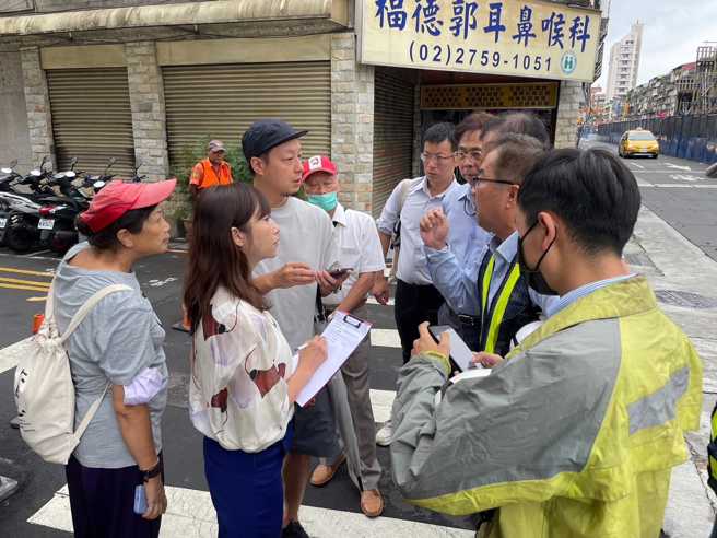 许淑华13日到「广慈奉天宫站 」站进行场勘。（图取自许淑华脸书）