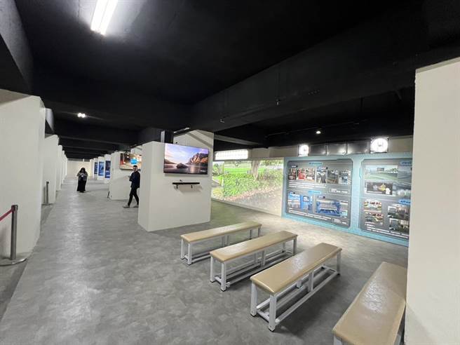 大埤抽水站内设置AR、MR、VR等科技互动体验区。（周丽兰摄）