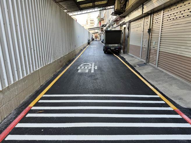 市府今指出，12日完成最後道路標線劃設作業，目前已開放通車，工地則仍待審查通過才能申請復工。（新竹市政府提供／王惠慧新竹傳真）