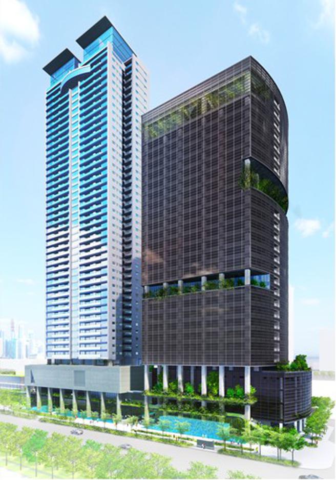 智匯方舟公司规划投资约151亿元，打造融合商办产业职住生活与公共服务的综合型园区。（建筑外观模拟示意  图片来源：高雄市都发局提供）
