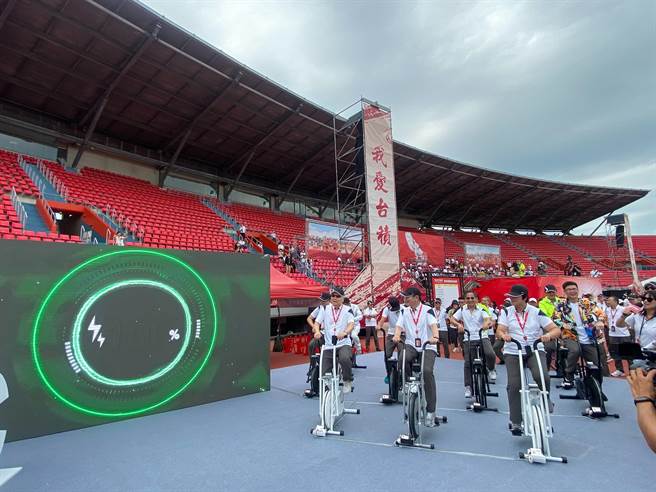 台积电今年的运动会以绿电力行ESG永续目标，力行节能永续。（陈育贤摄）
