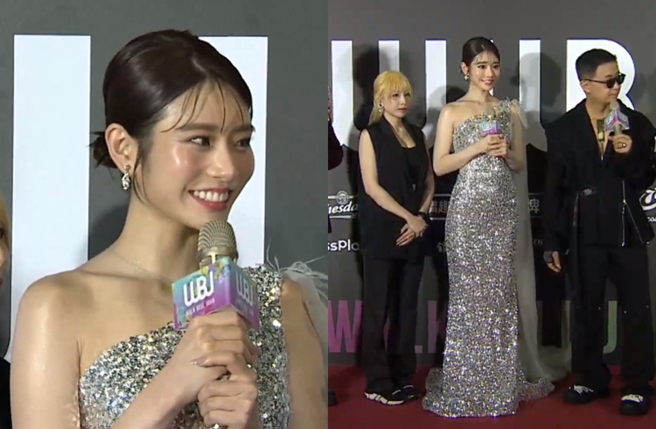 河北彩花微露性感身材。（圖／翻攝自走鐘獎頒獎典禮 Walk Bell John Awards Youtube）