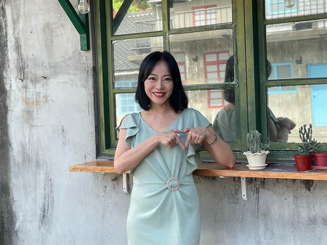 范瑞君开心聊起入围心情。（林淑娟摄）