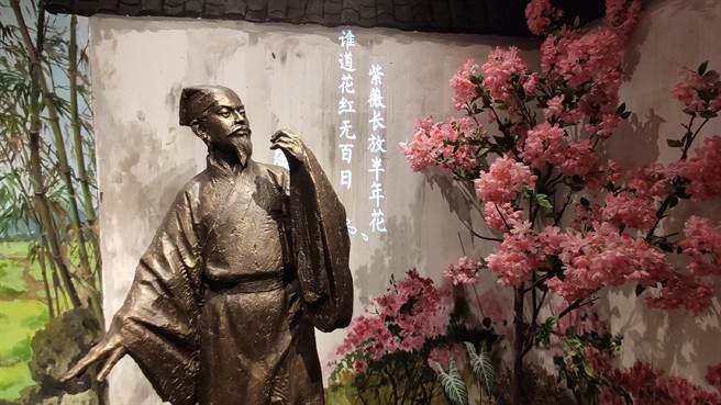 以楊萬里的歷史文學政治地位為核心，建立起楊萬里詩畫小鎮做為當地的文旅景點。（吳泓勳攝）