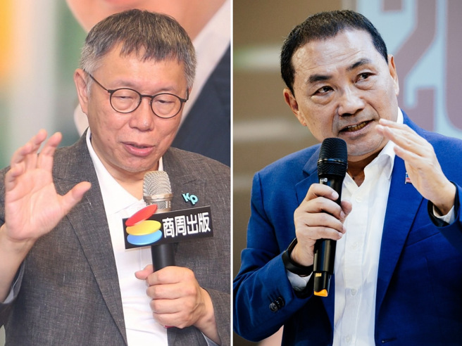 2024總統大選，民眾黨總統參選人柯文哲（左）、國民黨總統參選人侯友宜（右）是否合作備受關注。（合成圖／中時資料照）