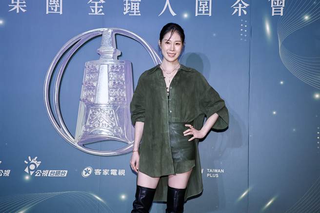 蔡亘晏出席公廣集團金鐘入圍茶會。（羅永銘攝）