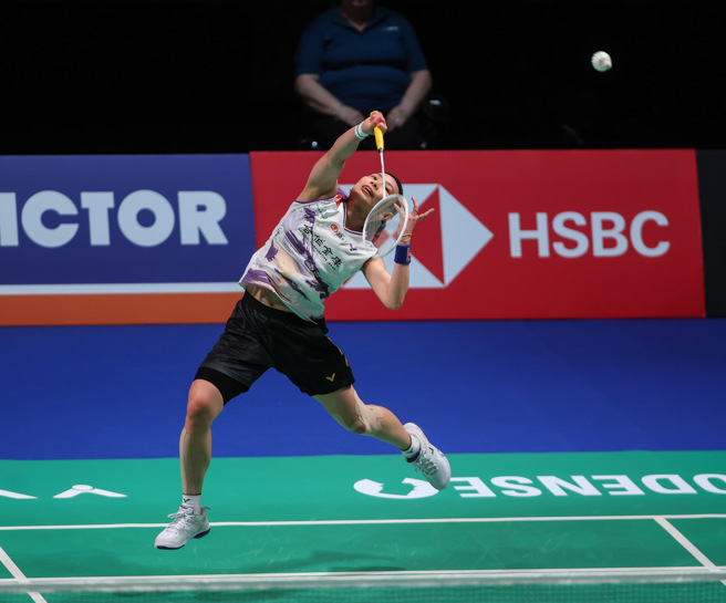 戴资颖在丹麦羽球公开赛首轮直落2获胜。（Badminton Photo提供）