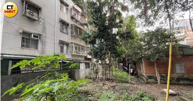 新店闹区的巷弄里藏着一扇不起眼的老旧铁门，宛如废墟的狭小空间竟住了身障的一家四口。（图／赵世勋摄）