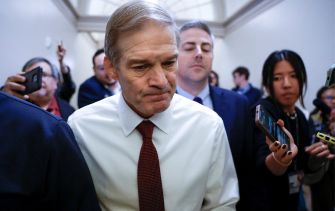 共和黨眾議員喬登因20位黨內同志杯葛，今天在眾院議長首輪投票敗北。（圖／路透社）