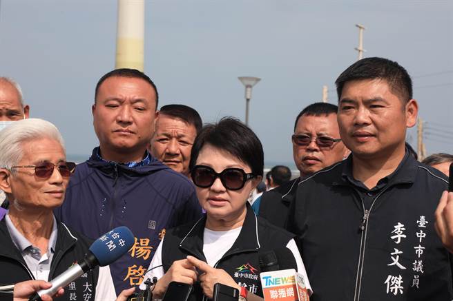 台中市長盧秀燕18日表示，進口蛋混合著國產蛋，目前確實仍有食安疑慮，會秉持追蹤並公布的作法。（陳淑娥攝）