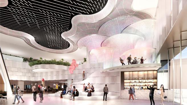 京華廣場規劃強大的商業配套機能，以一站式服務提供進駐企業及同仁基本需求。圖∕業者提供