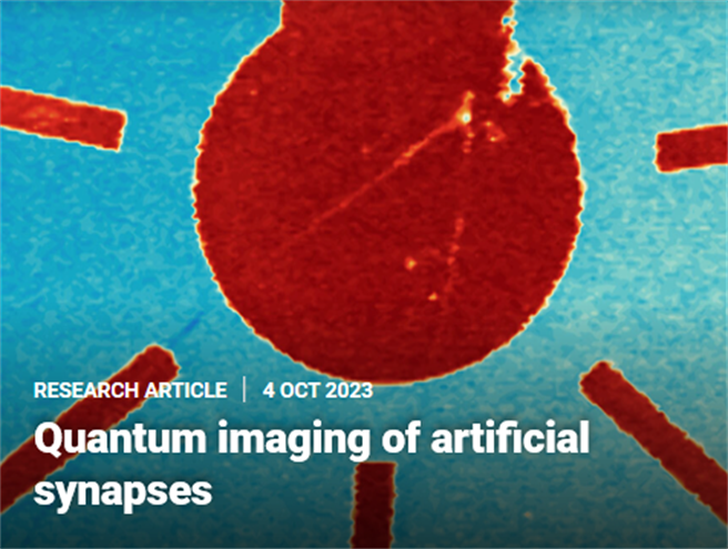 中国科大取得类脑晶片量子成像重要进展。图为在《科学进展》期刊首页上的Feature Image介绍。（中国科学技术大学）
