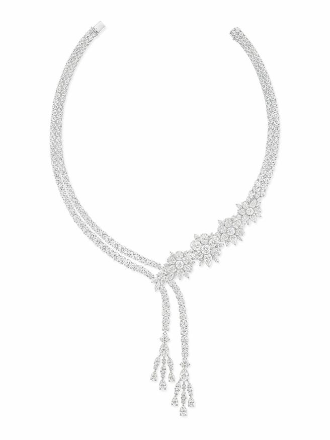 海瑞溫斯頓Lariat系列 鑽石項鍊。（Harry Winston提供）